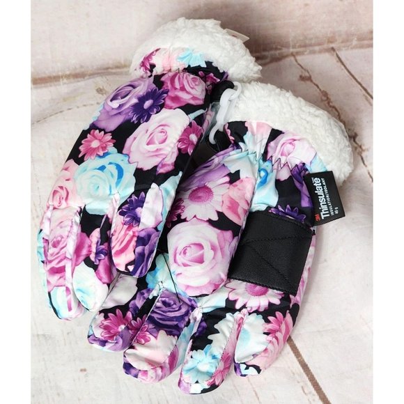 2015 Authentic American Heritage Small(4-6) 3M Thinsulate Insulation Floral Glov - Picture 2 of 14